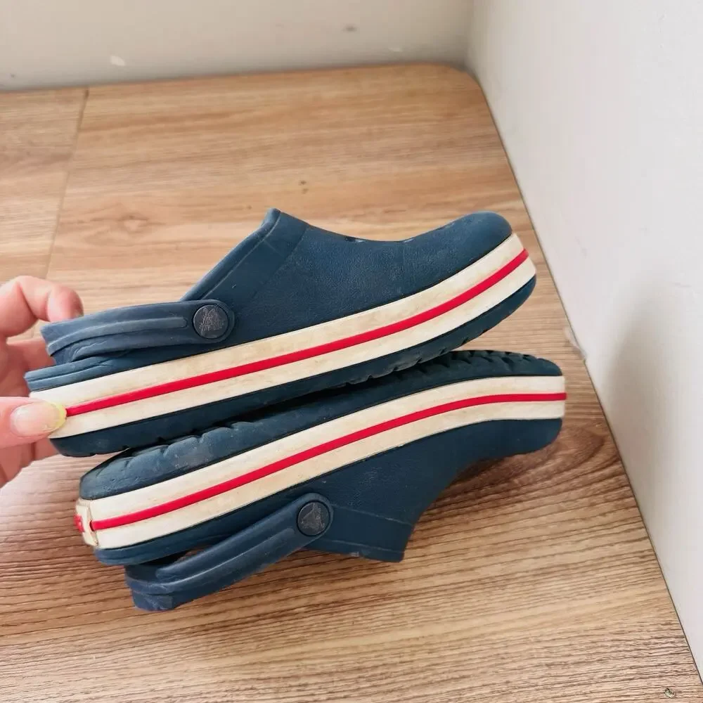 Crocs Crocband Navy Blue Slip On Clogs Kids Size 12